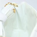 CHANEL Matelasse Chain Shoulder Bag Lamb Skin White Gold CC Auth bs29933-20