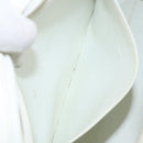 CHANEL Matelasse Chain Shoulder Bag Lamb Skin White Gold CC Auth bs29933-23