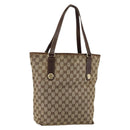 GUCCI GG Canvas Tote Bag Beige Gold 153009 Auth bs29934-1