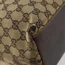 GUCCI GG Canvas Tote Bag Beige Gold 153009 Auth bs29934-13
