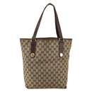 GUCCI GG Canvas Tote Bag Beige Gold 153009 Auth bs29934-2