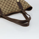 GUCCI GG Canvas Tote Bag Beige Gold 153009 Auth bs29934-7