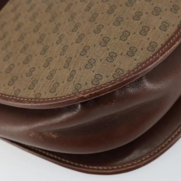 GUCCI Micro GG Supreme Shoulder Bag PVC Brown Gold 004 113 0363 Auth bs29936