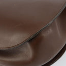 Christian Dior Shoulder Bag Leather Brown Gold Auth bs29937-12