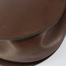 Christian Dior Shoulder Bag Leather Brown Gold Auth bs29937-13