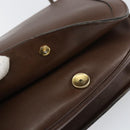 Christian Dior Shoulder Bag Leather Brown Gold Auth bs29937-14