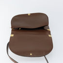 Christian Dior Shoulder Bag Leather Brown Gold Auth bs29937-15