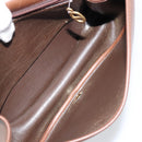 Christian Dior Shoulder Bag Leather Brown Gold Auth bs29937-17