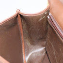 Christian Dior Shoulder Bag Leather Brown Gold Auth bs29937-19