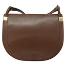 Christian Dior Shoulder Bag Leather Brown Gold Auth bs29937-2