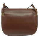 Christian Dior Shoulder Bag Leather Brown Gold Auth bs29937-3