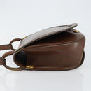 Christian Dior Shoulder Bag Leather Brown Gold Auth bs29937-5