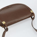 Christian Dior Shoulder Bag Leather Brown Gold Auth bs29937-6