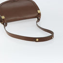 Christian Dior Shoulder Bag Leather Brown Gold Auth bs29937-7