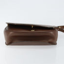 Christian Dior Shoulder Bag Leather Brown Gold Auth bs29937-9