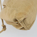 BOTTEGA VENETA The Pouch Shoulder Bag Leather Beige Auth bs29939-14