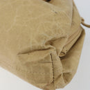 BOTTEGA VENETA The Pouch Shoulder Bag Leather Beige Auth bs29939-15