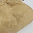 BOTTEGA VENETA The Pouch Shoulder Bag Leather Beige Auth bs29939-10