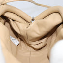 BOTTEGA VENETA The Pouch Shoulder Bag Leather Beige Auth bs29939-18