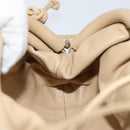 BOTTEGA VENETA The Pouch Shoulder Bag Leather Beige Auth bs29939-19