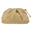 BOTTEGA VENETA The Pouch Shoulder Bag Leather Beige Auth bs29939-13