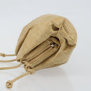 BOTTEGA VENETA The Pouch Shoulder Bag Leather Beige Auth bs29939-4