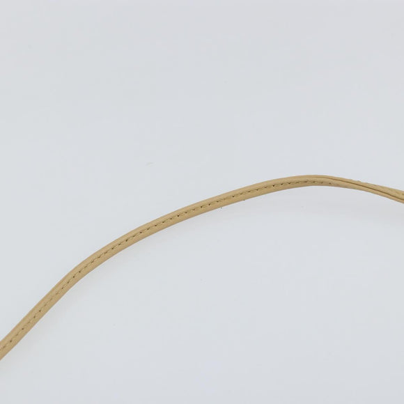 BOTTEGA VENETA The Pouch Shoulder Bag Leather Beige Auth bs29939