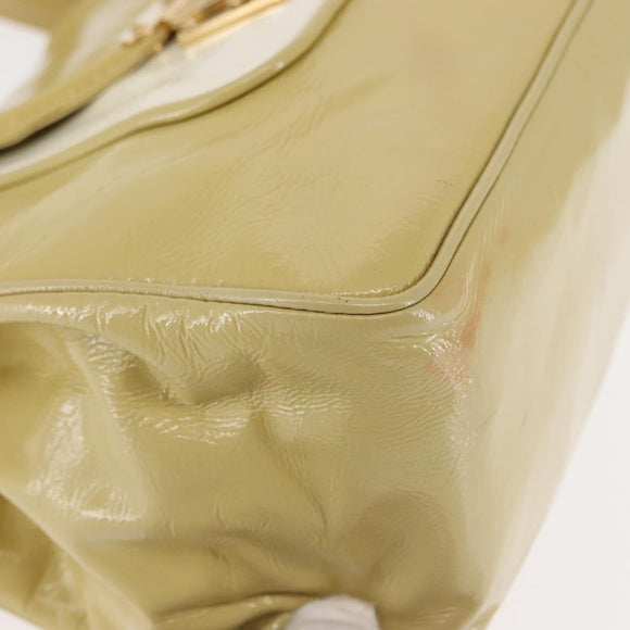 LOUIS VUITTON Cruise line Sac Bicolor Hand Bag Enamel Yellow M92547 Auth bs29940