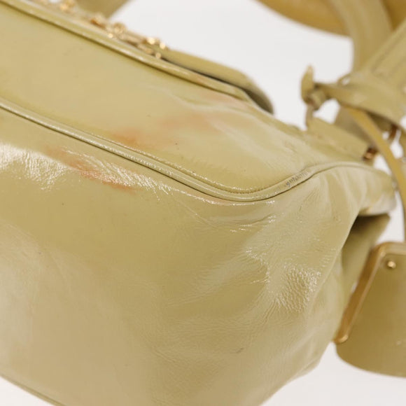 LOUIS VUITTON Cruise line Sac Bicolor Hand Bag Enamel Yellow M92547 Auth bs29940