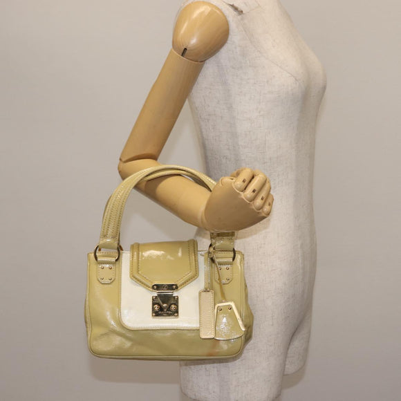 LOUIS VUITTON Cruise line Sac Bicolor Hand Bag Enamel Yellow M92547 Auth bs29940