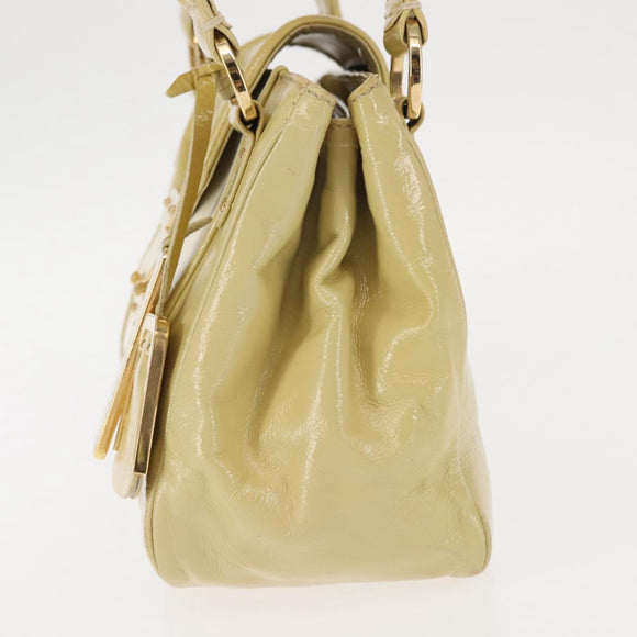 LOUIS VUITTON Cruise line Sac Bicolor Hand Bag Enamel Yellow M92547 Auth bs29940