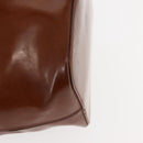 CARTIER PANTHERE Shoulder Bag Patent leather Brown Silver Auth bs29942-8