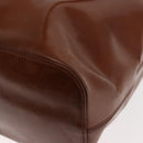 CARTIER PANTHERE Shoulder Bag Patent leather Brown Silver Auth bs29942-11