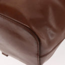 CARTIER PANTHERE Shoulder Bag Patent leather Brown Silver Auth bs29942-13