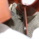 CARTIER PANTHERE Shoulder Bag Patent leather Brown Silver Auth bs29942-17