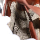 CARTIER PANTHERE Shoulder Bag Patent leather Brown Silver Auth bs29942-18