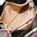 CARTIER PANTHERE Shoulder Bag Patent leather Brown Silver Auth bs29942-20