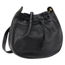 BOTTEGA VENETA Shoulder Bag Leather Black Gold Auth bs29943-1