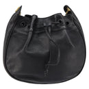 BOTTEGA VENETA Shoulder Bag Leather Black Gold Auth bs29943-13