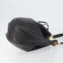 BOTTEGA VENETA Shoulder Bag Leather Black Gold Auth bs29943-3