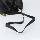 BOTTEGA VENETA Shoulder Bag Leather Black Gold Auth bs29943-7