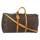 LOUIS VUITTON Monogram Keepall Bandouliere 60 Boston Bag M41412 LV Auth bs29946-1