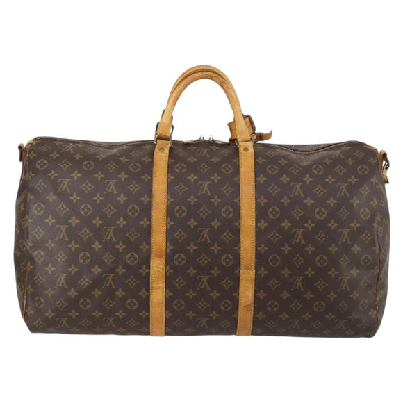 LOUIS VUITTON Monogram Keepall Bandouliere 60 Boston Bag M41412 LV Auth bs29946
