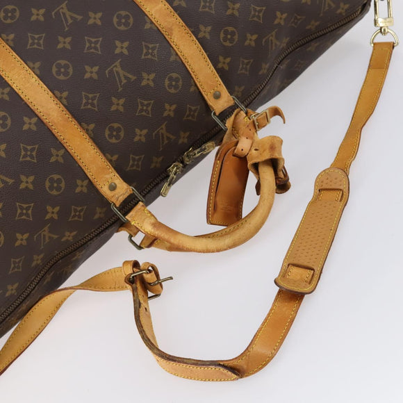 LOUIS VUITTON Monogram Keepall Bandouliere 60 Boston Bag M41412 LV Auth bs29946