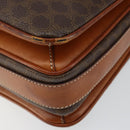 CELINE Macadam Canvas Shoulder Bag PVC Leather Brown Gold Auth bs29950-9