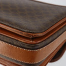 CELINE Macadam Canvas Shoulder Bag PVC Leather Brown Gold Auth bs29950-15