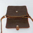 CELINE Macadam Canvas Shoulder Bag PVC Leather Brown Gold Auth bs29950-18