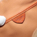 CELINE Macadam Canvas Shoulder Bag PVC Leather Brown Gold Auth bs29950-19