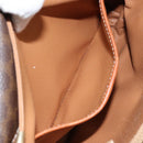 CELINE Macadam Canvas Shoulder Bag PVC Leather Brown Gold Auth bs29950-22