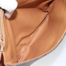 CELINE Macadam Canvas Shoulder Bag PVC Leather Brown Gold Auth bs29950-23